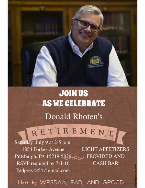 Don Rhoten retirement flyer